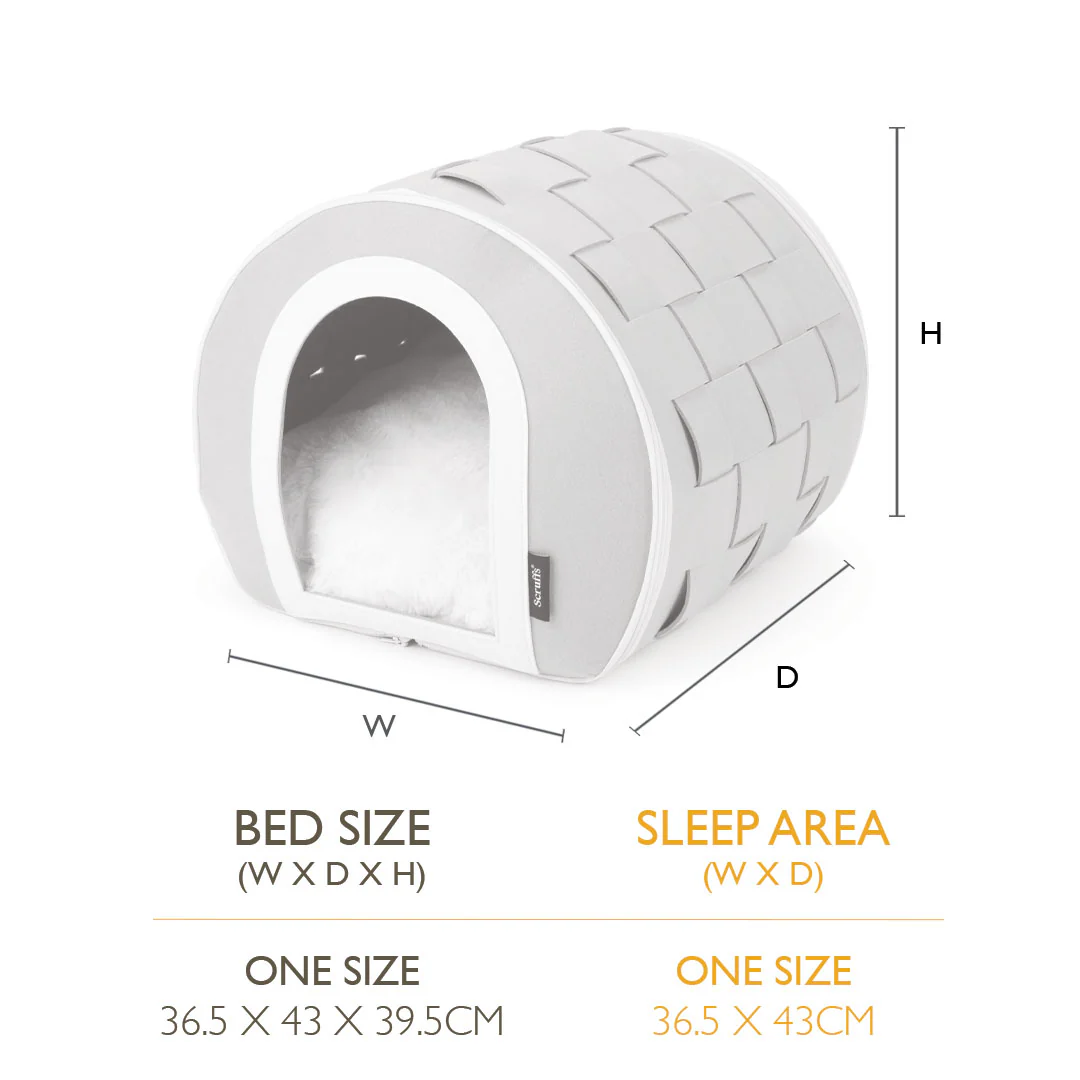 Scruffs | Stockholm Felt Cave Cat Bed - Tan - Image 11